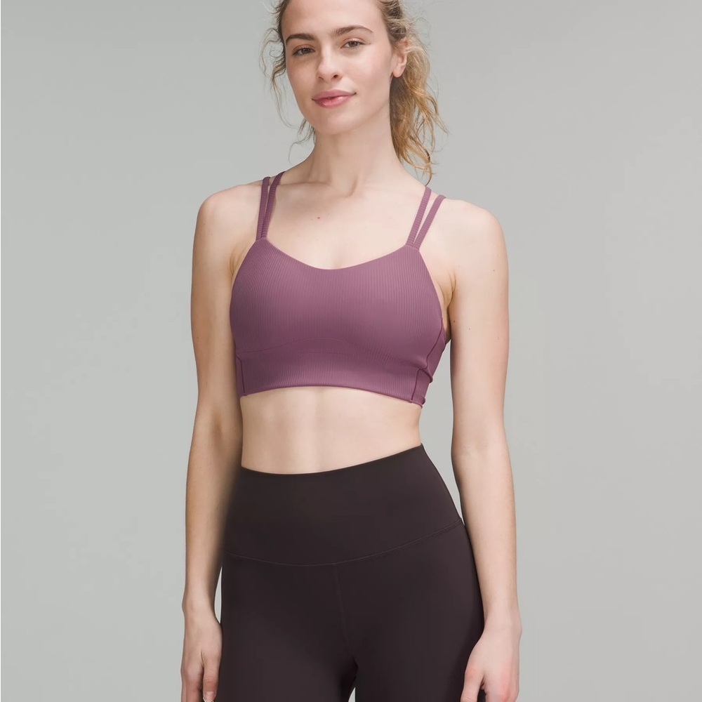 Lululemon Like a Cloud Longline Bra in the color Lavender Lux